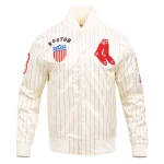 Boston Red Sox Retro Classic Cream Satin Jacket