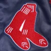 Boston red sox retro classic womens full snap satin varsity jacket navy 1
