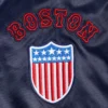 Boston red sox retro classic womens full snap satin varsity jacket navy