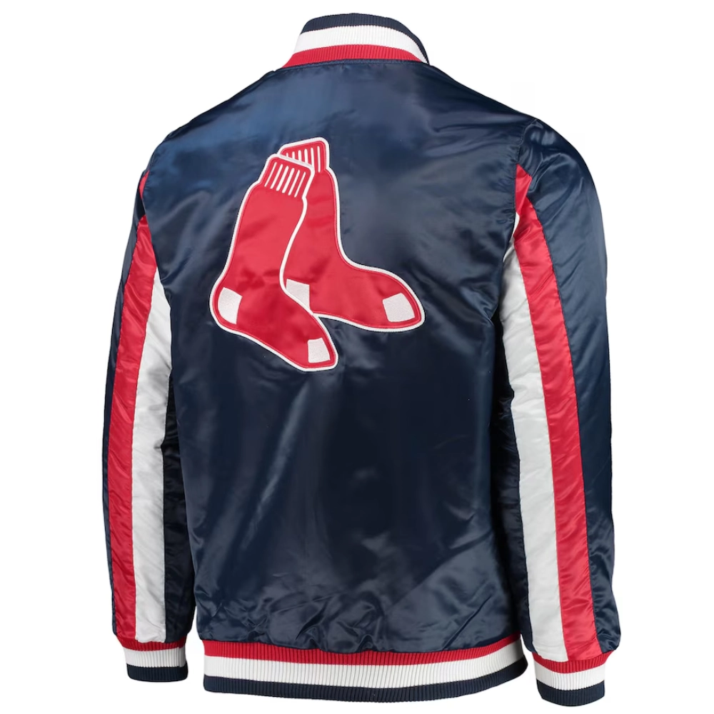 Boston red sox the ace satin varsity jacket navy 1