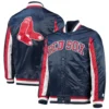 Boston red sox the ace satin varsity jacket navy 3