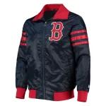 Boston Red Sox The Captain II Navy Satin Bomber Jacket