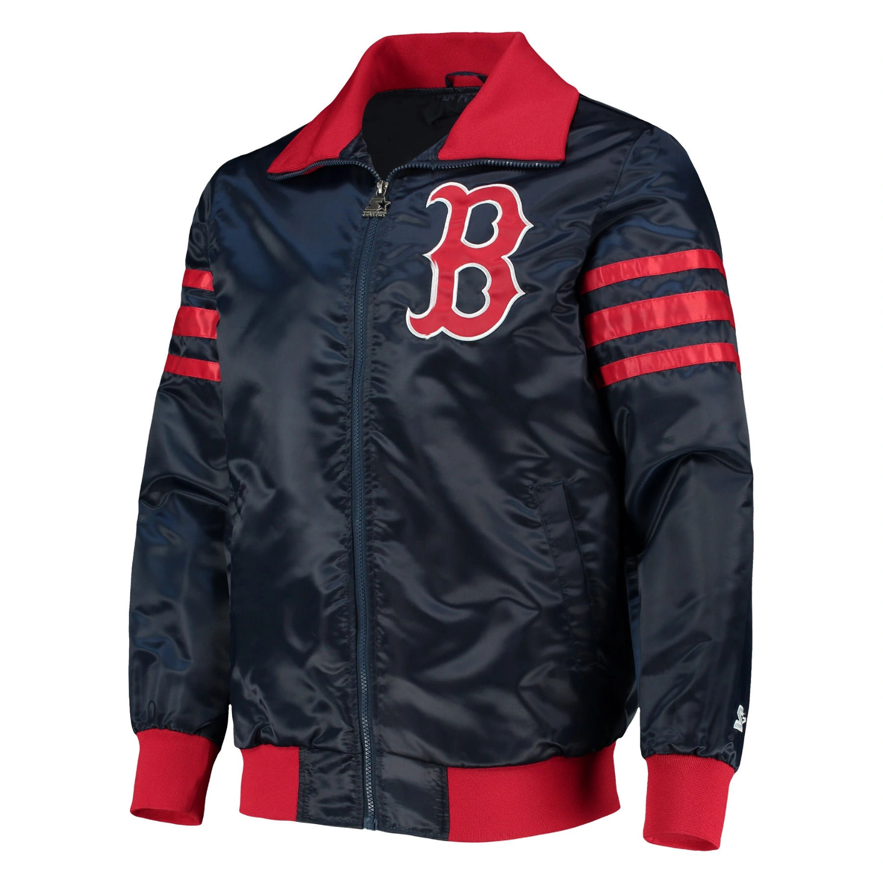 Boston red sox the captain ii satin varsity jacket navy 1