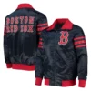 Boston red sox the captain ii satin varsity jacket navy 4