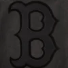 Boston red sox tonal full leather bomber jacket black 1