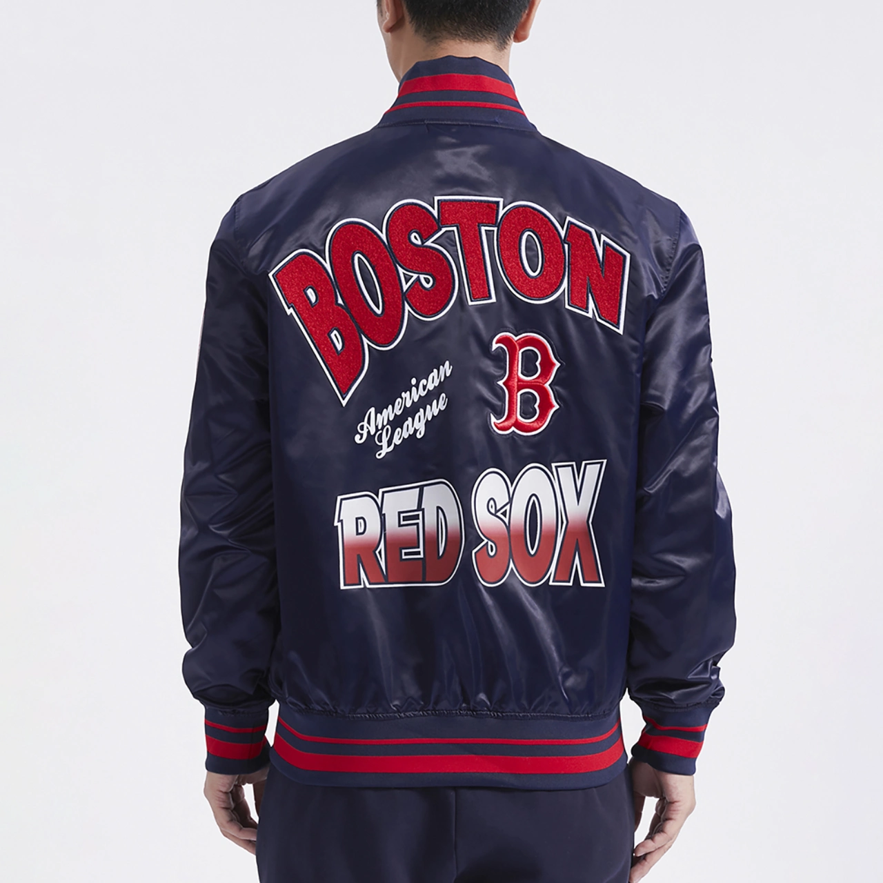 Boston red sox turn it up m full snap varsity jacket