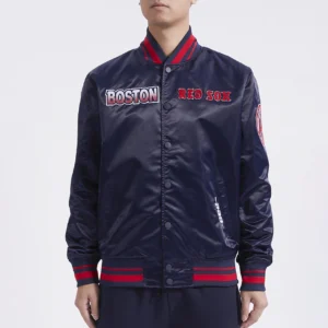 Boston red sox turn it up m satin varsity jacket