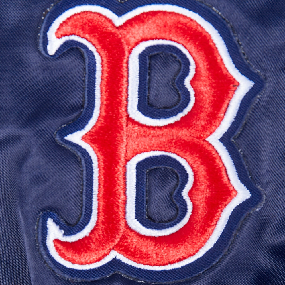 Boston red sox womens mashup full snap satin varsity jacket navy 5 1