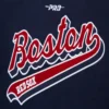 Boston red sox womens script tail wool leather varsity jacket 2 1