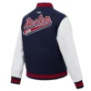Boston red sox womens script tail wool leather varsity jacket 6 1