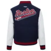 Boston red sox womens script tail wool leather varsity jacket 7 1