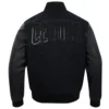 Boston triple black mens varsity jacket