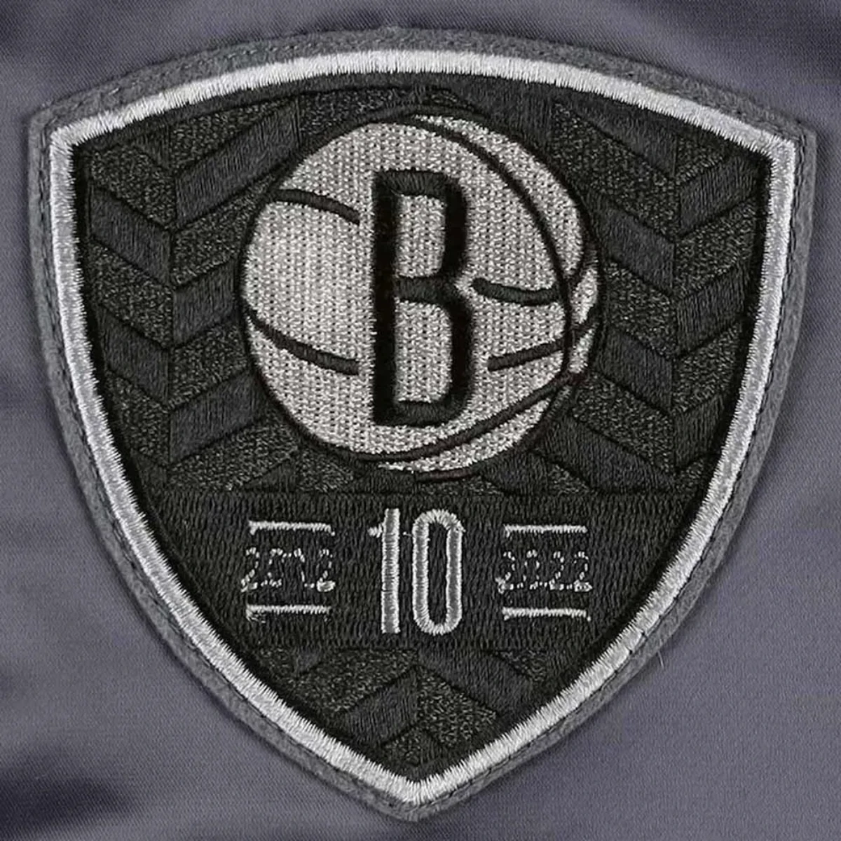 Brooklyn nets 10th anniversary satin jacket