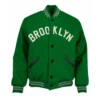 Brooklyn nets authentic green wool jacket