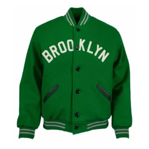 Brooklyn nets authentic green wool jacket