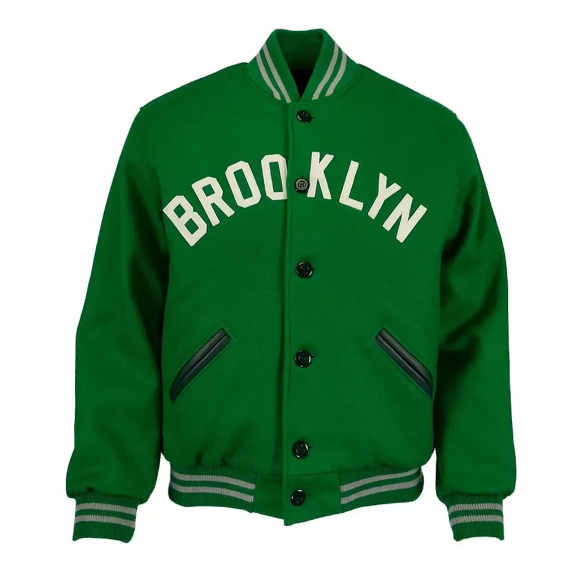 Brooklyn nets authentic green wool jacket
