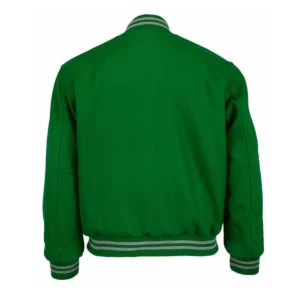 Brooklyn nets authentic wool green varsity jacket