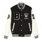 Brooklyn Nets Vintage Black Wool/Leather Jacket