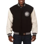 Brooklyn Nets Two Tone Wool/Leather Jacket
