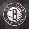 Brooklyn nets genuine leather varsity jacket black 3