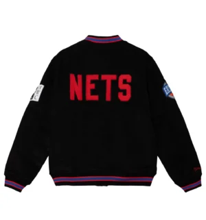 Brooklyn nets hardwood classics varsity jacket