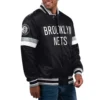 Brooklyn nets home game satin varsity jacket black 1