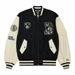 Brooklyn nets l 2b bomber blue jacket