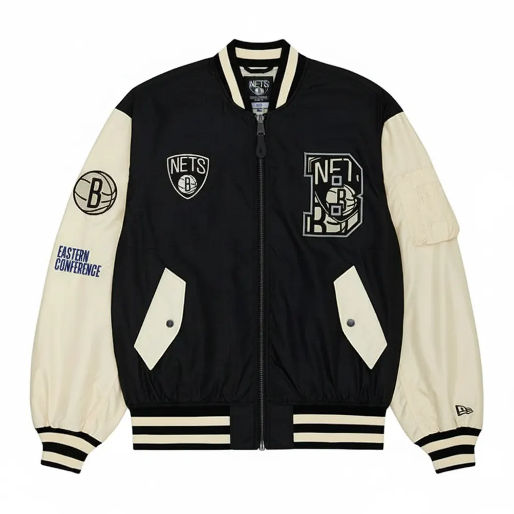Brooklyn nets l 2b bomber blue jacket