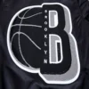 Brooklyn nets mashup full snap satin varsity black jacket 5
