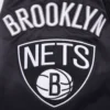 Brooklyn nets mashup full snap satin varsity jacket black 1