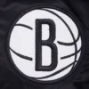 Brooklyn nets mashup full snap satin varsity jacket black 2