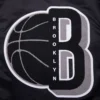 Brooklyn nets mashup full snap satin varsity jacket black 4