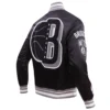Brooklyn nets mashup full snap satin varsity jacket black 5