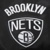 Brooklyn nets old english rib satin varsity jacket black 7