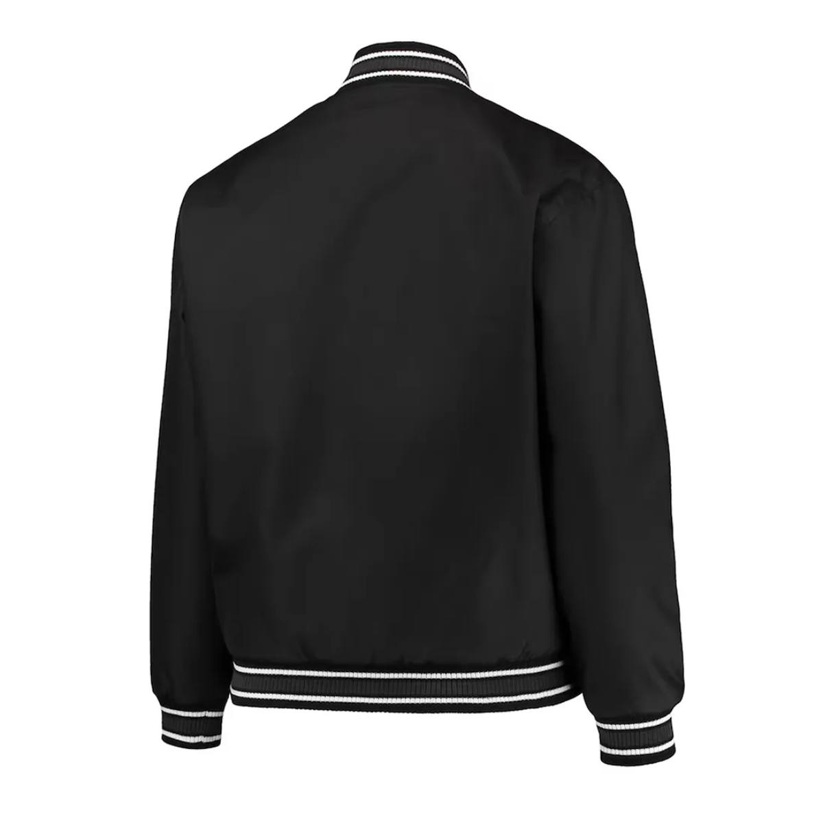 Brooklyn nets one color black varsity jacket