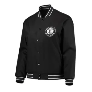 Brooklyn nets one color satin jacket