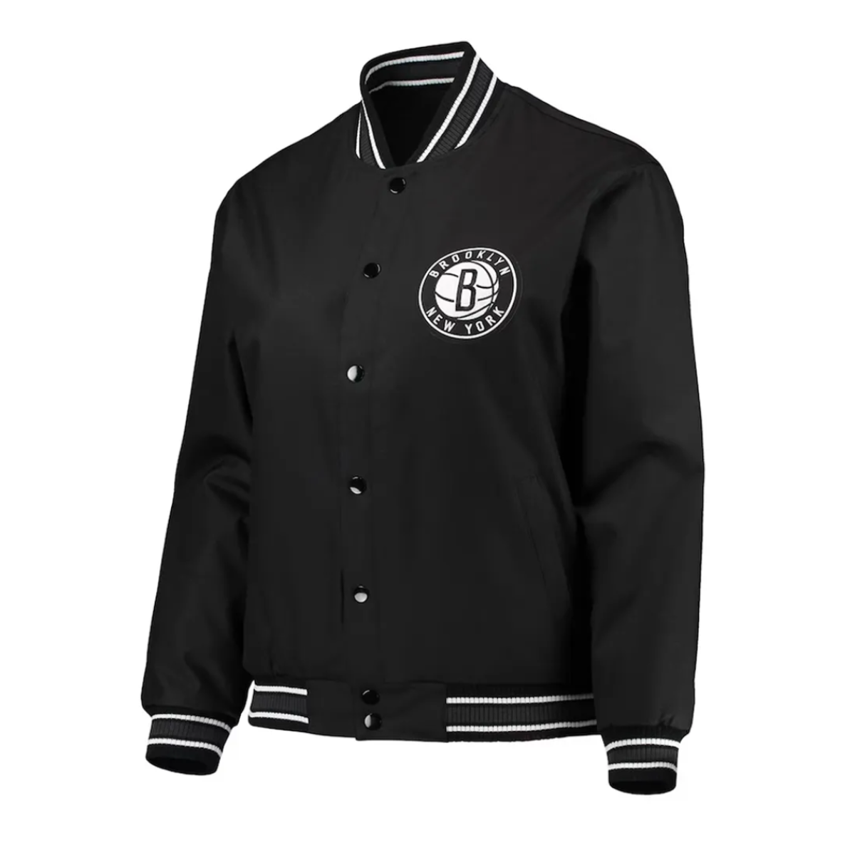 Brooklyn nets one color satin jacket