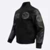 Brooklyn nets pro standard black and gold varsity jacket 1