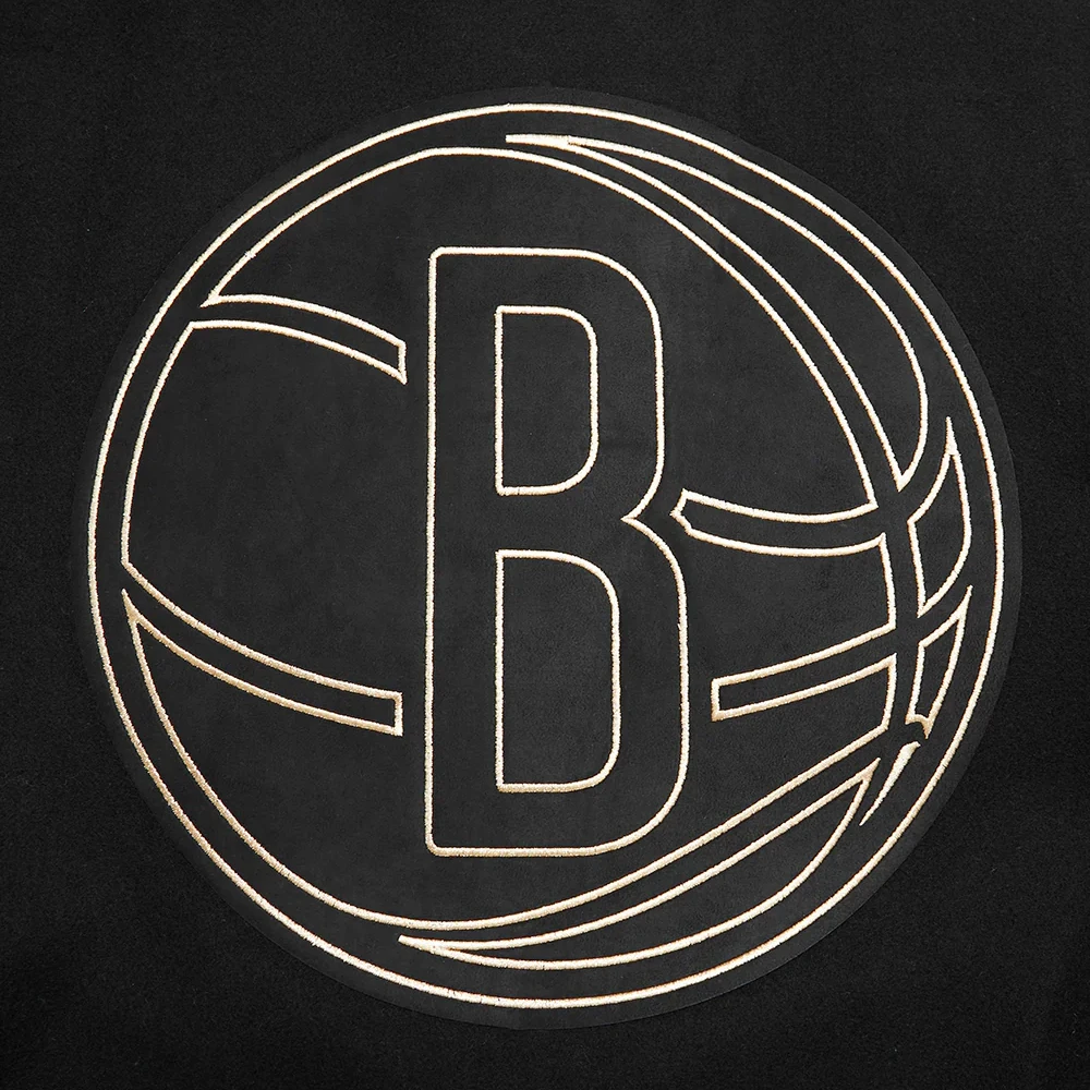 Brooklyn nets pro standard black and gold varsity jacket 9