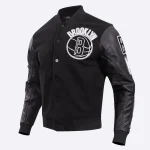 Brooklyn Nets Classic Wool/Leather Jacket