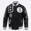 Brooklyn nets pro standard mashup black varsity jacket 2