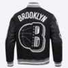 Brooklyn nets pro standard mashup black varsity jacket 4