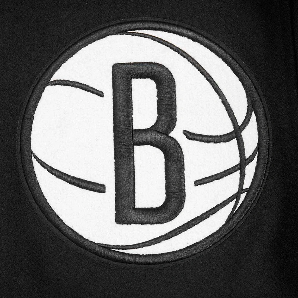 Brooklyn nets pro standard mashup black varsity jacket 8