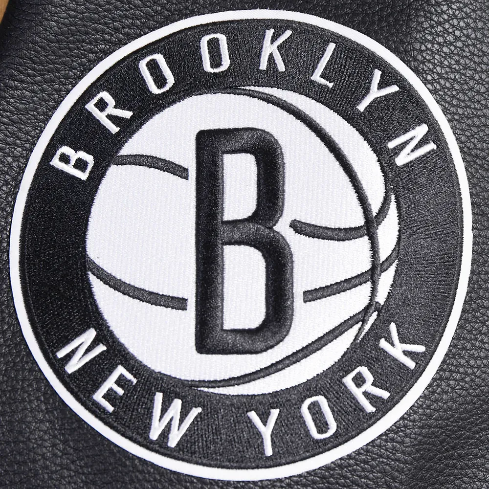 Brooklyn nets pro standard pro prep black varsity jacket 8