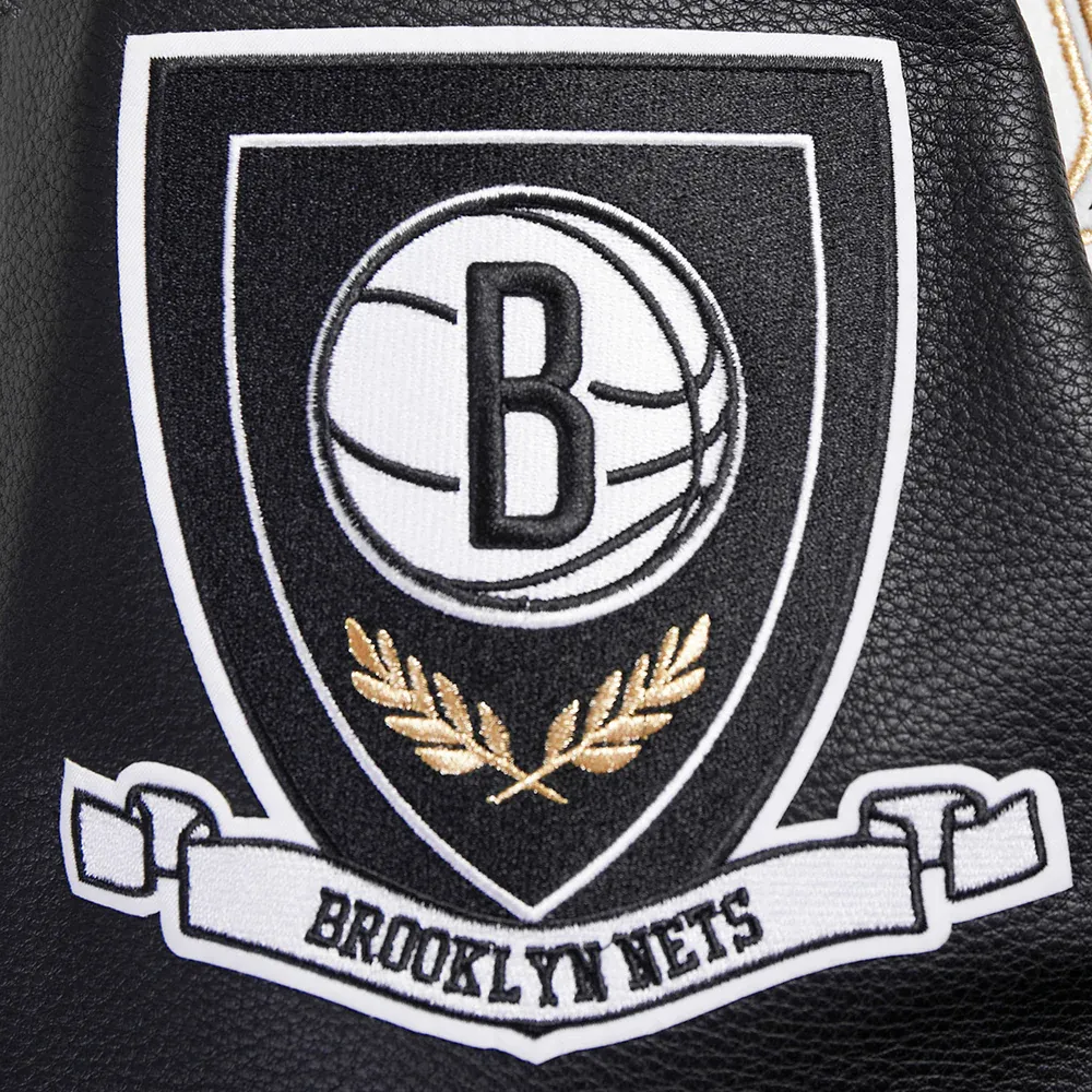 Brooklyn nets pro standard pro prep black varsity jacket 9