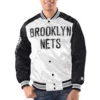 Brooklyn nets renegade satin varsity jacket white black 1