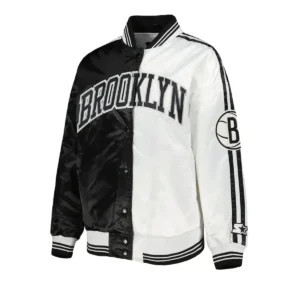 Brooklyn nets split colorblock jacket
