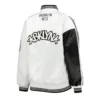 Brooklyn nets split colorblock satin varsity jacket