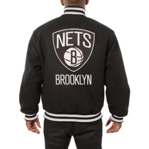 Brooklyn nets wool varsity jacket black 1 1