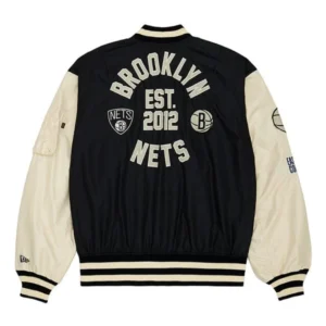 Brooklyn nets x new era x alpha l 2b bomber jacket 2